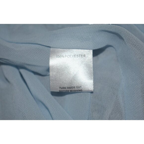 SABO LUXE Haven Dress Blue Floral Lace Up Summer Sundress L - Picture 5 of 6